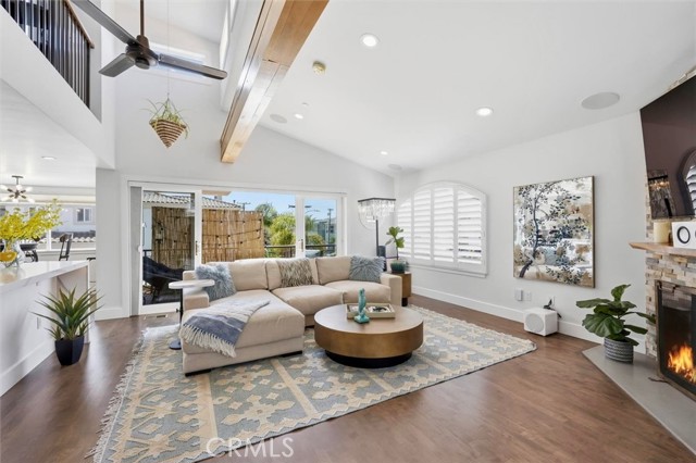 Entertainment flows from living to outside patio