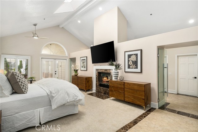 Primary bedroom with fireplace