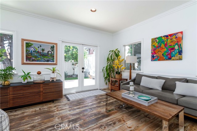 French doors leading to the back yard, plenty of natural  light in this room