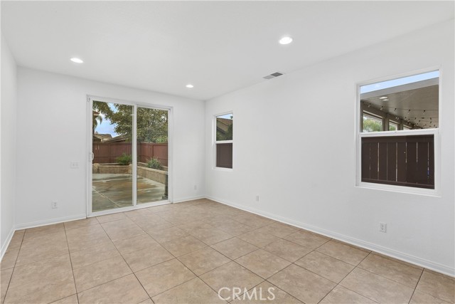 breakfast nook leading to backyard