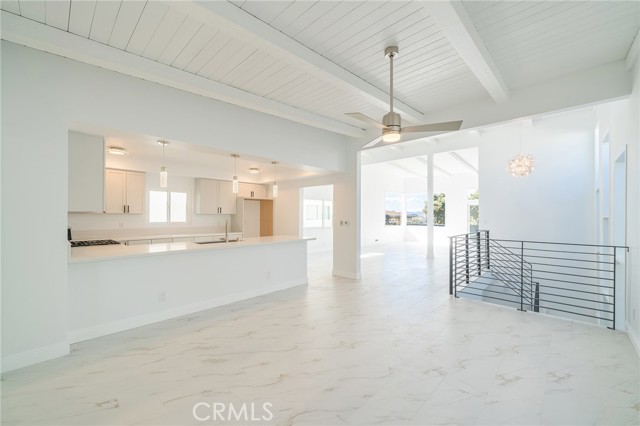 Dining room to kitchen and the living room