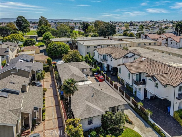 Drone view of large rectangle shaped lot aprox. 50' x 150'