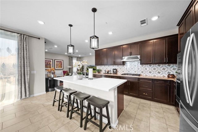 Rich Brown Cabinetry with Ample Storage