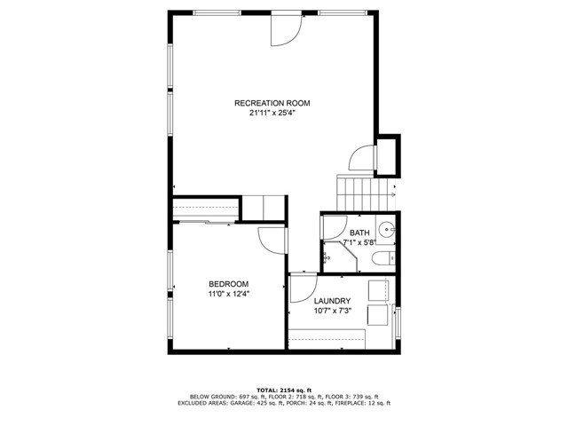 Downstairs floorplan