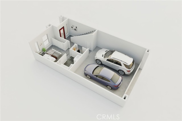 middle 3 BR (front block) floor plan rendering