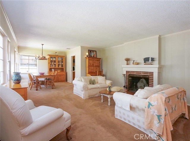 Living Room with Cozy Fireplace