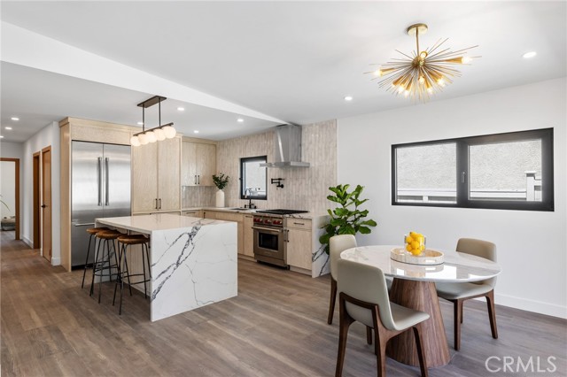 Kitchen and dining area