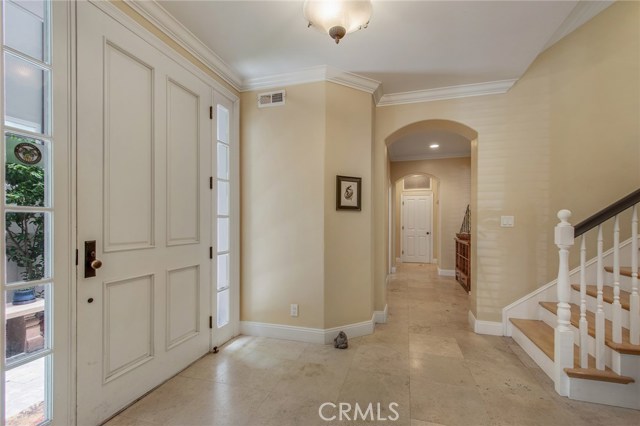 Entry with high ceiling.