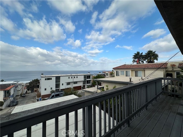 view from bedroom & living area