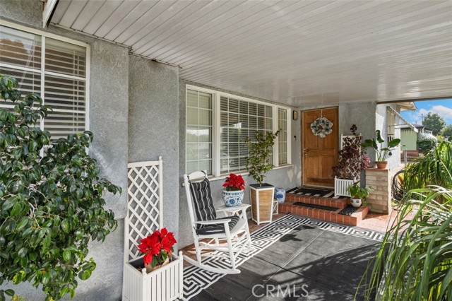 Porch with welcoming entry.