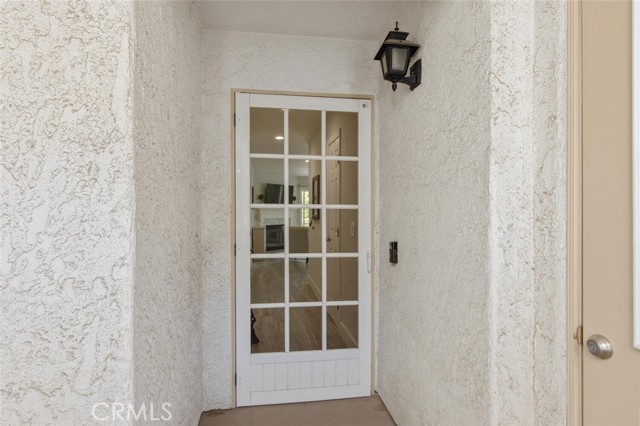 Wood Screened door at entrance