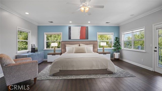 virtually staged master bedroom