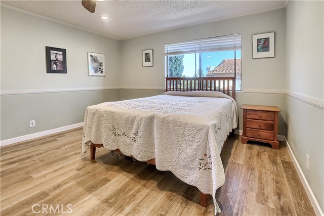 Ceiling fans in each bedroom in addition to central heat/air.