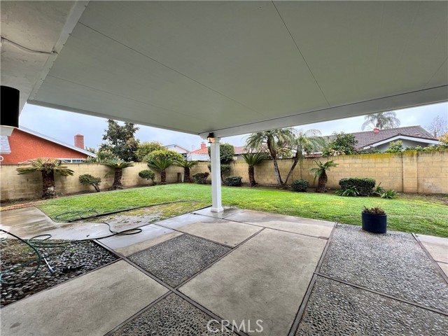 Large patio area just off the kitchen slider door