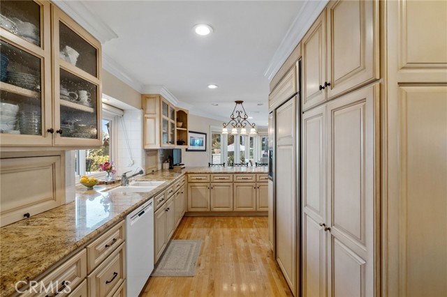 Kitchen with View of Counter Seating