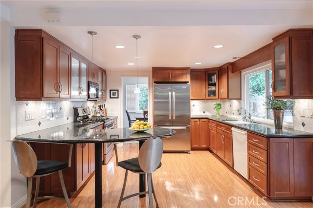 The kitchen as viewed from the family room