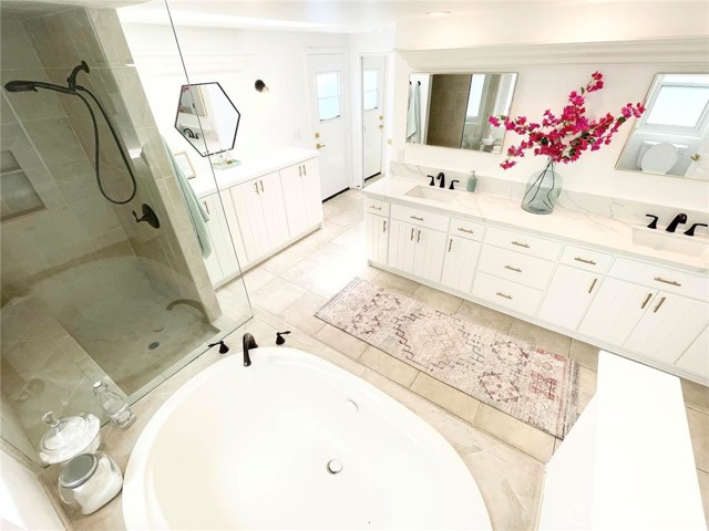 Large shower and soaking tub