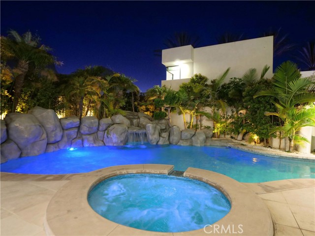 Pool and Spa Night View