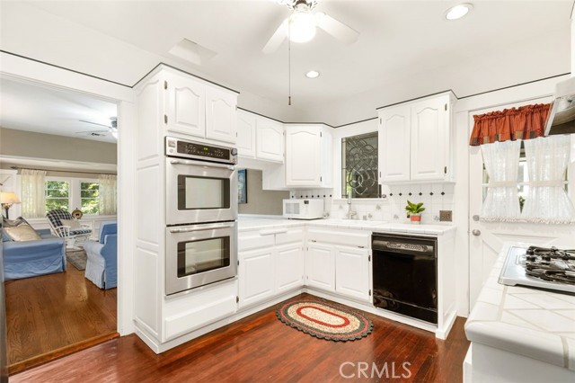 Kitchen open to family room.