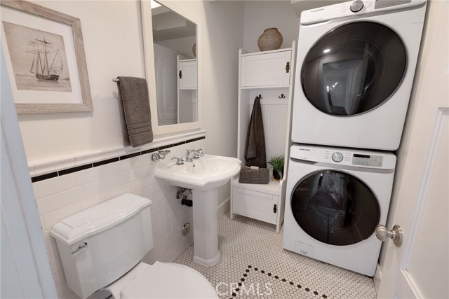 Half bath and Laundry area.