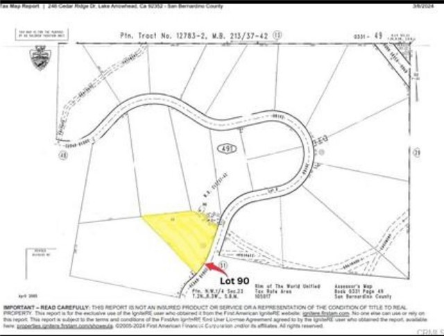 Detail Gallery Image 10 of 10 For 246 Cedar Ridge, Lake Arrowhead,  CA 92352 - – Beds | – Baths