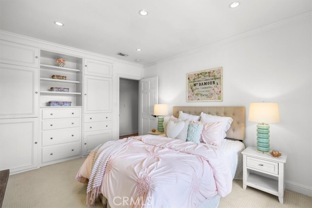 Second of Four Bedrooms with Built-in Closet and Drawers.