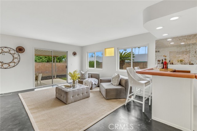 Sliding glass door to backyard Patio