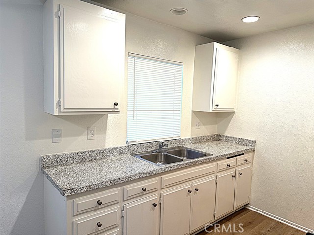 Recessed lighting, with lots of counter space.