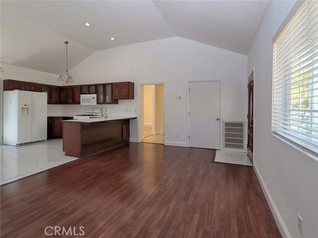 Open Kitchen and Living Room Laminate Floors