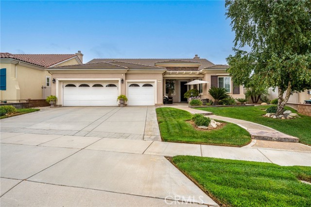 1618 Primrose Avenue Beaumont, California This charming single story home is located in the beautiful city of Beaumont, and is a perfect move-in ready house. This home has been cared for and upgraded quite well by the original owner. When you arrive, you'll be greeted by a large, well-manicured front yard with a beautiful covered porch and detailed hardscape. Entering the home, you will be welcomed by the comfort of an open floor plan and high ceilings that includes: a spacious living and dining room (which is perfect for entertaining). In addition, you will be impressed with the open space of the family room that leads into the pristine kitchen and walk in pantry. The pride of ownership is evident within every space both inside and outside of this home. The home offers many tasteful upgrades -- such as: gorgeous wood, carpet and tile floors throughout, custom wood shutters, built in cabinets, extended baseboards and newer appliances. You will fall in love with the crown molding throughout this home as well as the cozy fireplace. Besides, the primary bedroom, this home offers three spacious bedrooms equipped with ceiling fans and a fourth bedroom that can also be used as a den or flex space. The additional bedrooms share two spacious bathrooms with a walk in shower and tub. Finally, The backyard is an ENTERTAINER’S PARADISE! Words cannot describe how beautiful this outdoor space is! At first glance, you will be greeted by a large patio with amazing views of both the Big bear and Idylwild Mountains The incredible large wrap around patio cover and BBQ island are perfect for entertaining friends and family. An amazing outdoor space for everyone to enjoy! Don't miss your opportunity to see this incredibly beautiful home, you have to see in person!