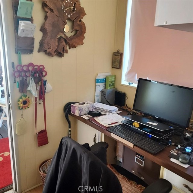 work area shared with laundry