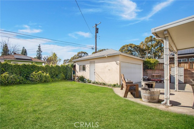 Large fenced in yard