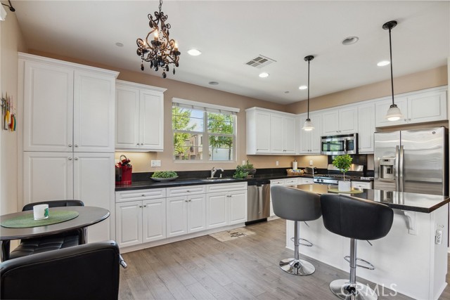 Kitchen area with lots of storage