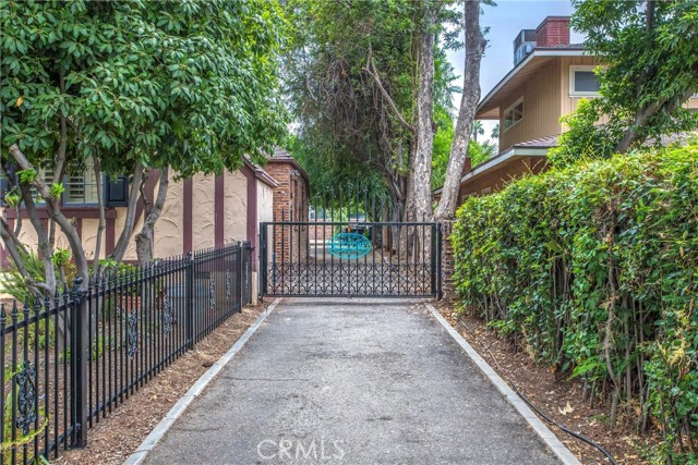 Driveway to the back yard and the 4+ car garage.