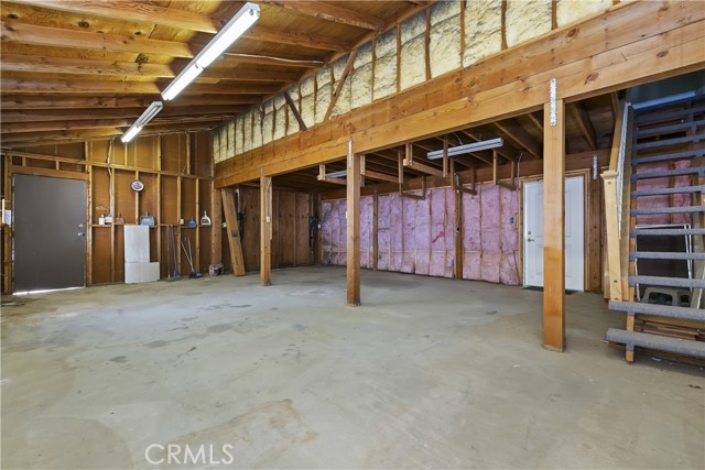 View from back of barn looking towards the entrance door
