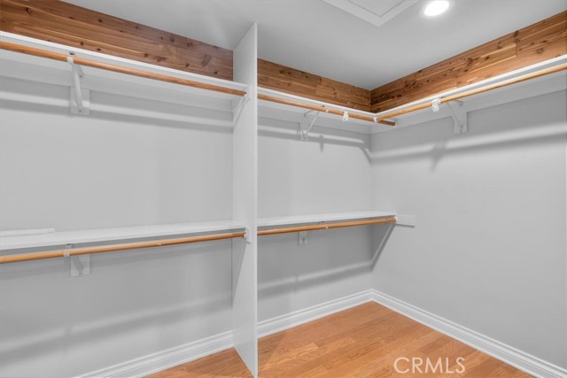 Walk in closet in primary suite