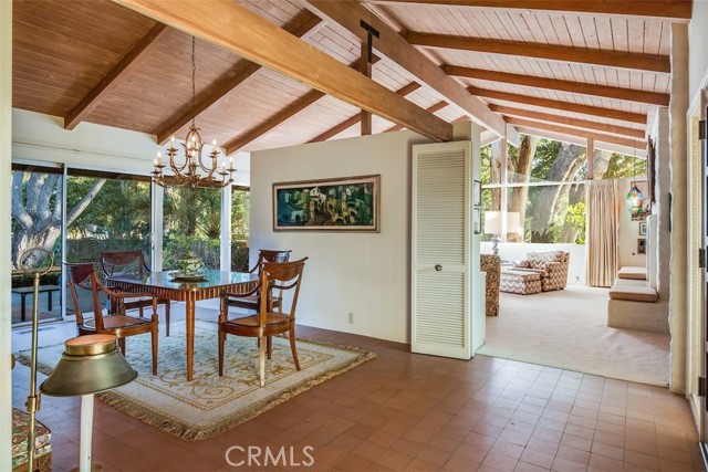 Dining room opens into living room
