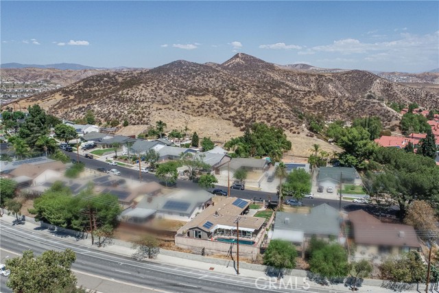 28209 Hot Springs - Aerial view, block wall along Whites Canyon!