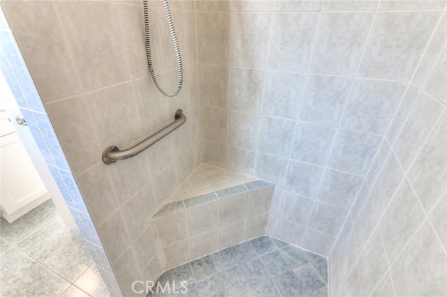 This is an easy walk-in shower too.