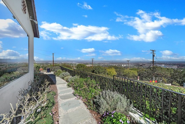 Expansive rear yard  northern view towards downtown LA