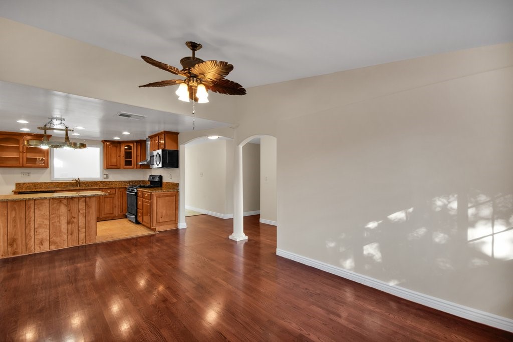 View of Kitchen from the living Room