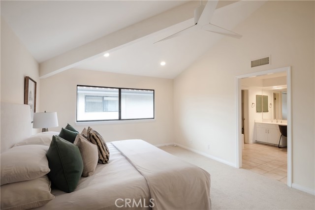 First Bedroom on top level with new carpet