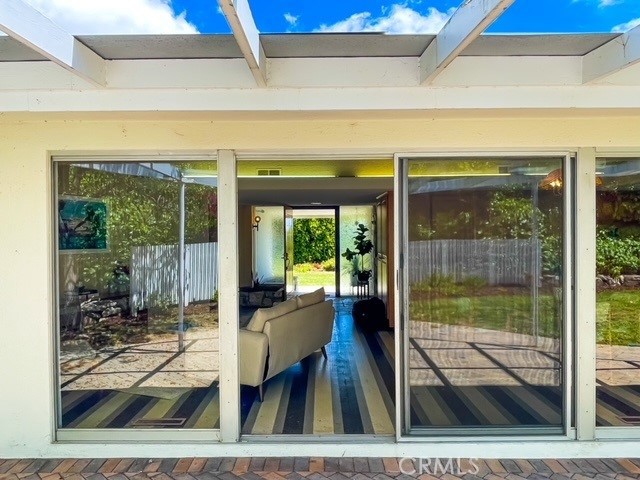 The kitchen/family room leads to the patio.