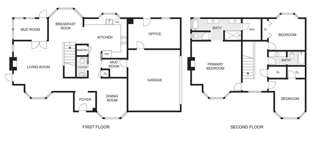 Floor plan-3rd car garage is an air conditioned office