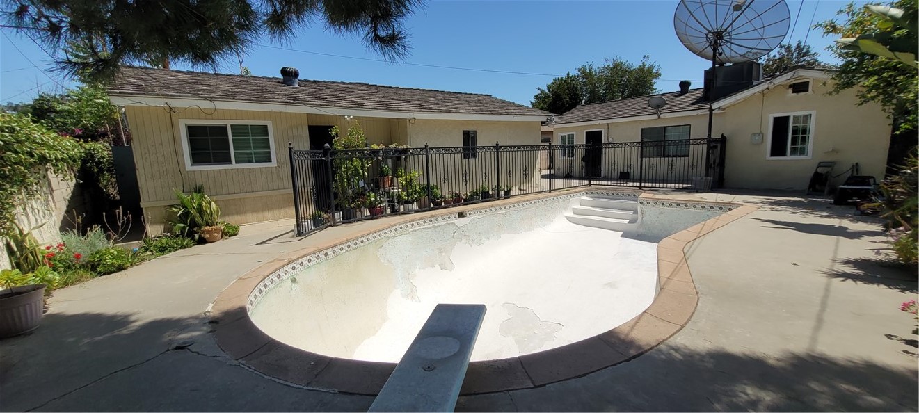 Backyard - Guest Studio and pool. Pool has not been in use for over 10 years.