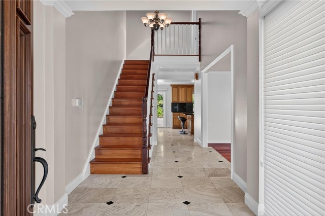 Stunning entry with double pane glass door