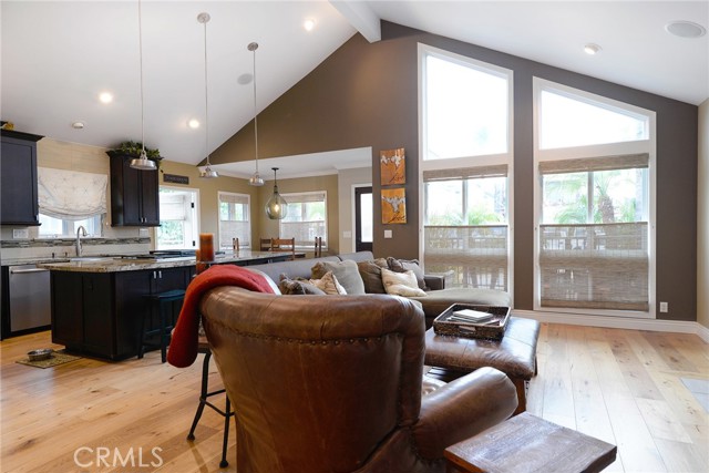 Large great room which opens to the kitchen as well as the dining room!