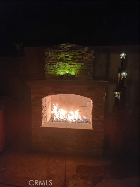 Night time fire place