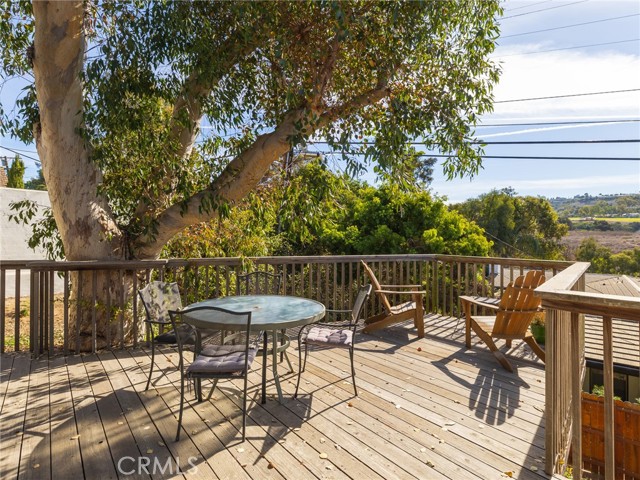 deck enjoys views of Palos Verdes hills & Malaga Cove golf course