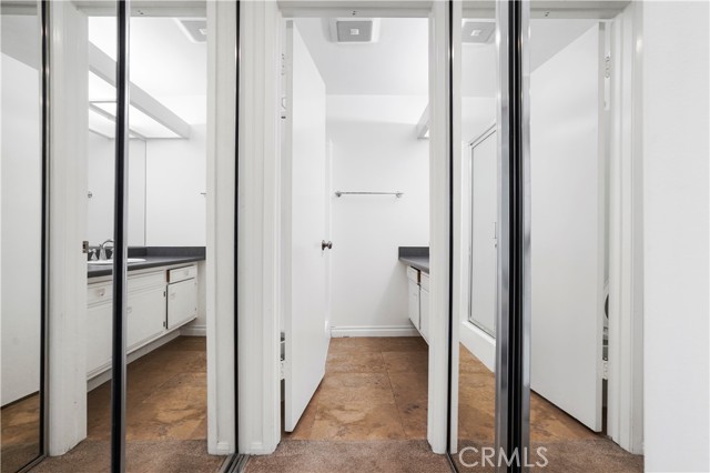 Double closets lead to primary bathroom Double closets lead to primary bathroom